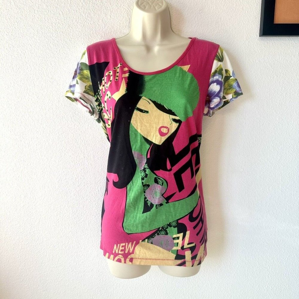 Custo Barcelona Multicolor Graphic Tee